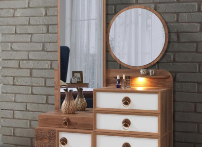 Bedroom dresser with mirror wood furniture luxury furniture 2-piece new set